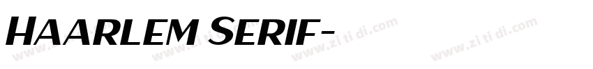 Haarlem Serif字体转换